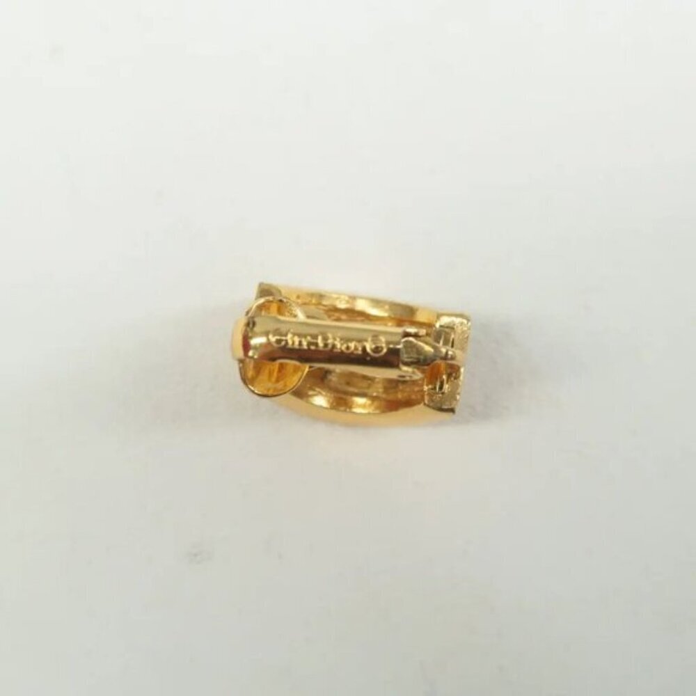 100% Authentic DIOR Gold Metal Clip-On Earrings 323-092924 - Picture 9 of 9